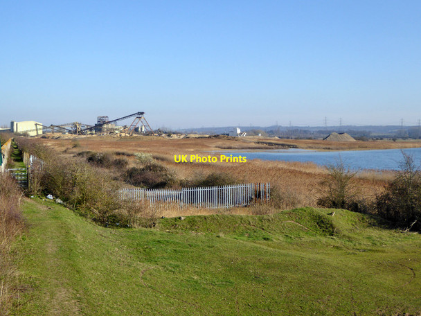 Photo 6"x4" Gravel works lagoon, Cliffe Church Street\/TQ7174 c2019