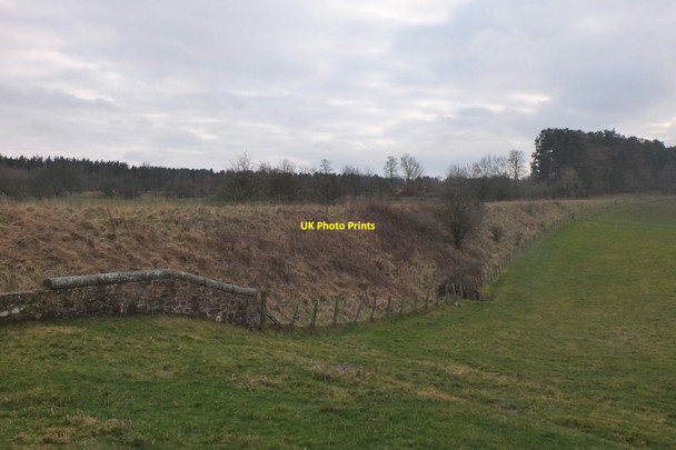 Photo 6"x4" Embankment of former Peebles Railway, Kirkettle Rosewell\/NT2862 c2019