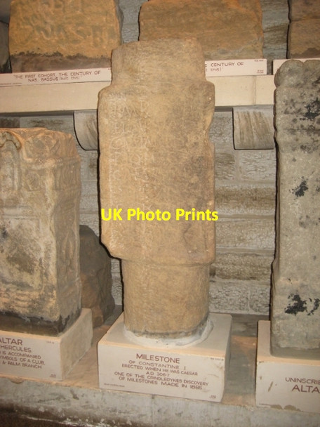 Photo 6"x4" Old Roman Milestone in Chesters Museum, Chollerford Chollerford c2016