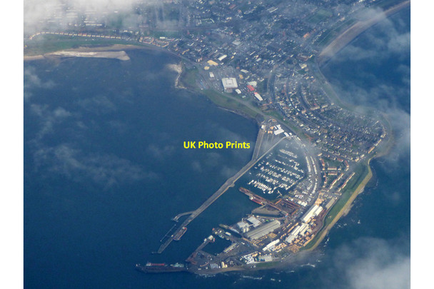 Photo 6"x4" Troon docks from the air Troon\/NS3230 c2019 P1