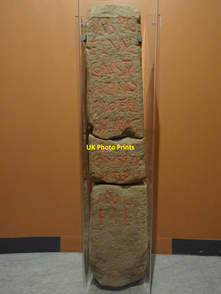 Photo 6"x4" Old Roman Milestone in Rugby Museum Rugby c2012