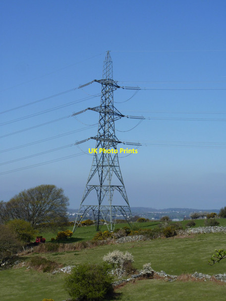 Photo 6"x4" Electricity pylon in field, Llanllechid Llanllechid c2019