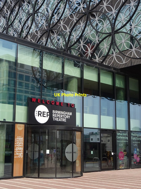 Photo 6"x4" Entrance to Birmingham Repertory Theatre Lee Bank c2019