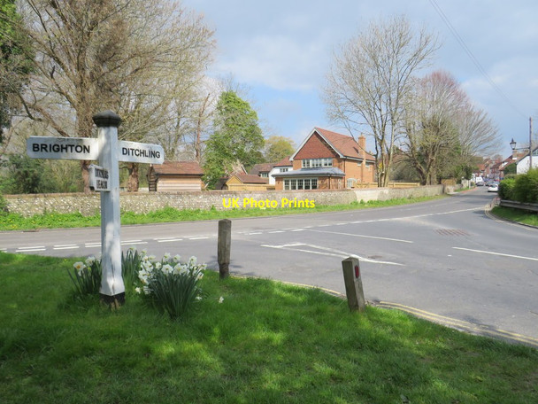 Photo 6"x4" Road junction in Ditchling Ditchling c2019