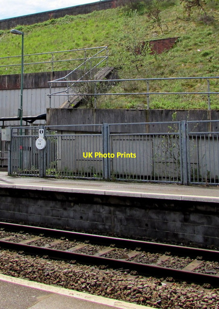 Photo 6"x4" Help Point, Bargoed railway station Bargod or Bargoed c2019
