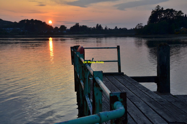 Photo 6"x4" Sunset from Acharacle pier, Loch Shiel Ardshealach c2019