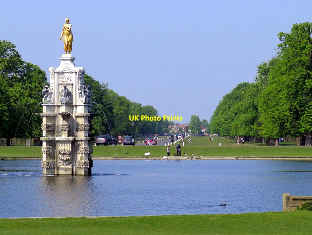 Photo 6"x4" Diana Fountain, Bushy Park Teddington\/TQ1670 c2019