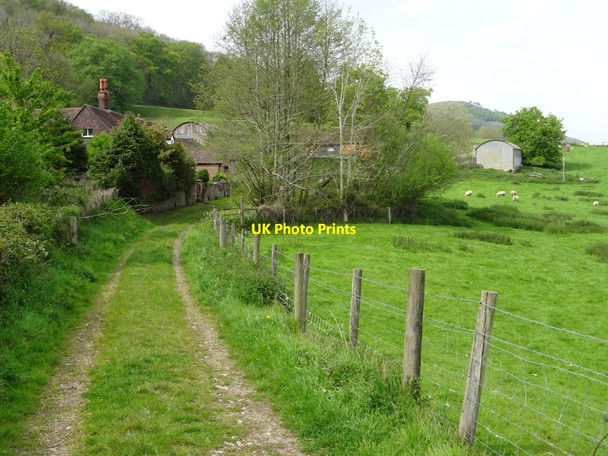 Photo 6"x4" Bridleway approaching Underhill Farm Little Malvern c2019