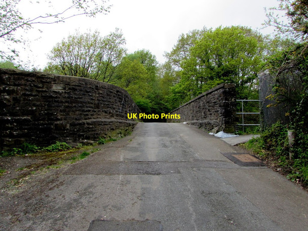 Photo 6"x4" West across Angel Lane bridge, Gilfach Bargod or Bargoed c2019