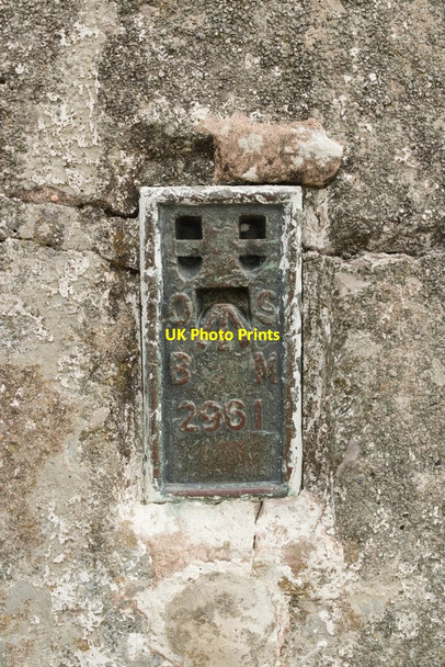Photo 6"x4" Flush bracket bench mark, Moel Famau trig pillar Loggerheads\/SJ1862 c2019