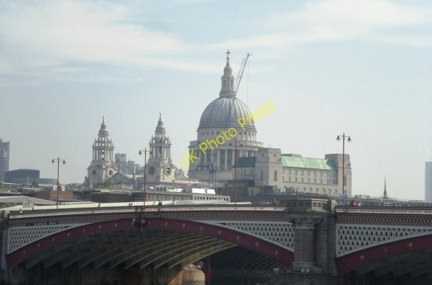 Photo 6"x4" Blackfriars Bridge and St Paul's Cathedral from South Bank SE1 London c2008