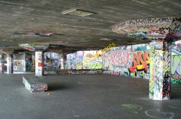 Photo 6"x4" Skating facility, under Waterloo Bridge, South Bank SE1 London c2008