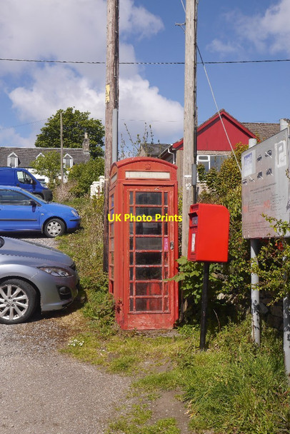 Photo 6"x4" Telephone box, Tayvallich Kintallan c2019