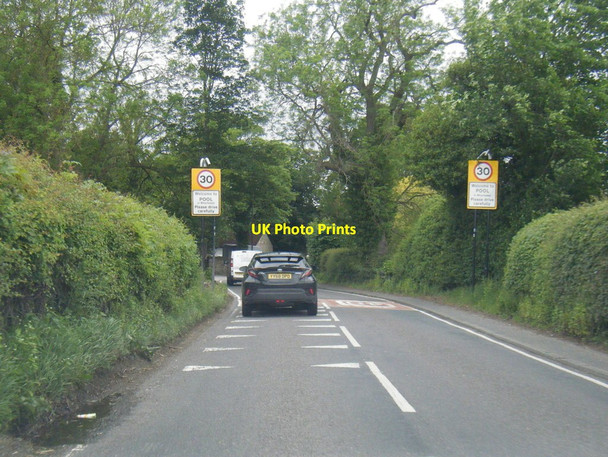 Photo 6"x4" A659 at Pool village boundary Bramhope c2019