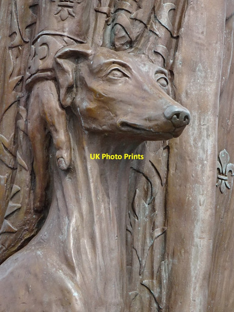 Photo 6"x4" Hound with Henry VII Pembroke\/Penfro c2019