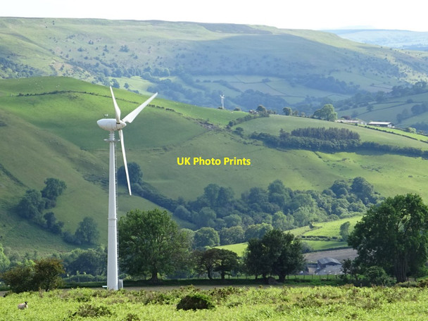 Photo 6"x4" Wind turbine near Penllanerch Cregrina c2019 P1