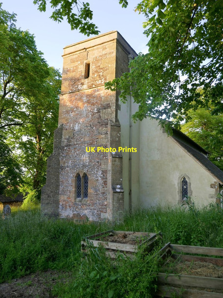 Photo 6"x4" Letcombe Bassett church: the tower from the south-west Letcombe Bassett c2019
