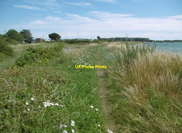 Photo 6"x4" Langstone, trackbed Havant c2019