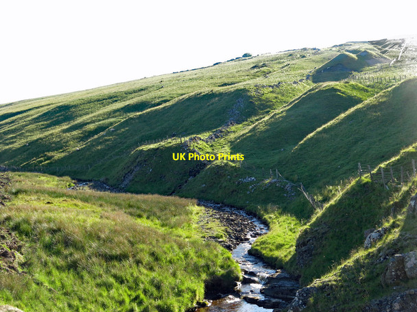 Photo 6"x4" The River South Tyne and disused mine workings below Calvertfold Tyne Head c2019