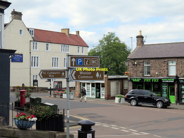 Photo 6"x4" Wooler High Street from The Terrace Wooler c2019