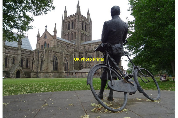 Photo 6"x4" Statue of Elgar Hereford c2019