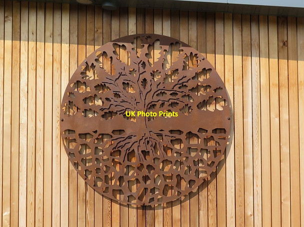 Photo 6"x4" Heritage Centre and caf\u00c3\u00a9 shrub, Winlaton Mill (detail) Whickham c2019