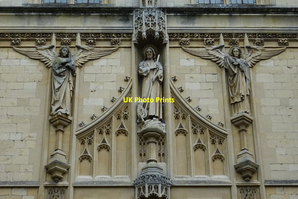Photo 6"x4" Detail above the entrance to Cheltenham College Chapel Cheltenham c2019