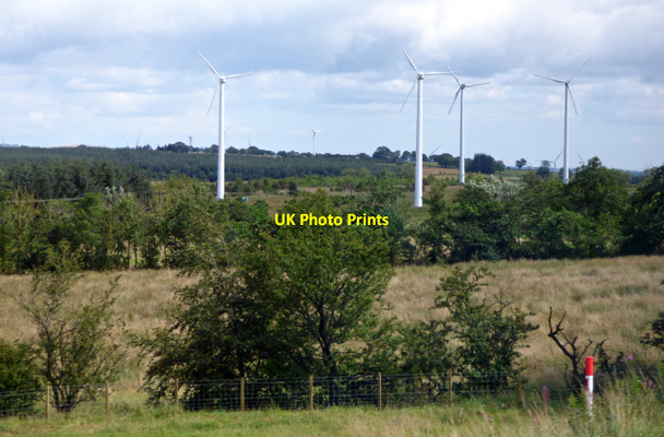 Photo 6"x4" Wind turbines at Blairmains Hirst\/NS8663 c2019