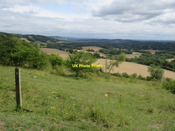 Photo 6"x4" Footpath marker near Dorking Wotton\/TQ1247 c2019