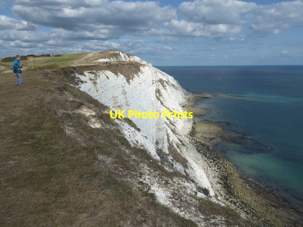 Photo 6"x4" Chalk cliffs at Beachy Head Meads\/TV6097 c2019