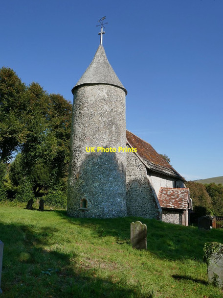 Photo 6"x4" Southease: parish church of St Peter Southease c2019