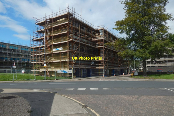 Photo 6"x4" Risk Street flats during improvement works Dumbarton c2019