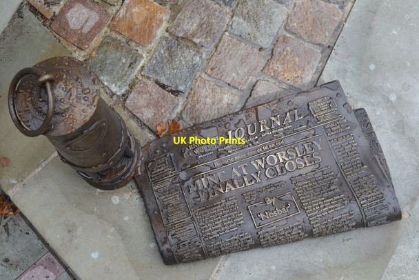 Photo 6"x4" Mining sculpture at Worsley Delph Worsley\/SD7401 c2019