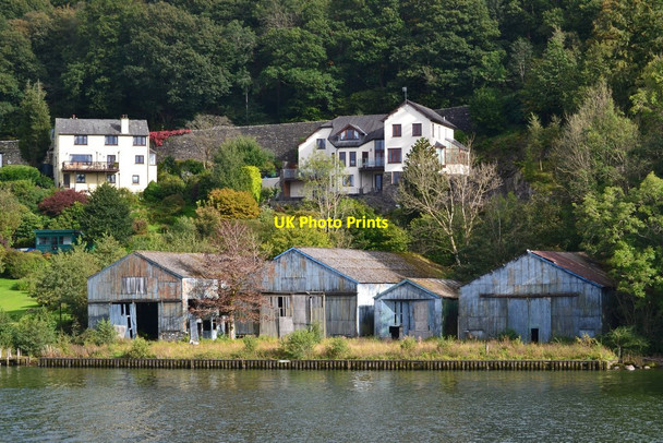 Photo 6"x4" Disused boat sheds near Beech Hill Hotel Ludderburn c2019