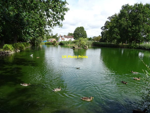 Photo 6"x4" Pond at Hanley Swan Hanley Swan c2019