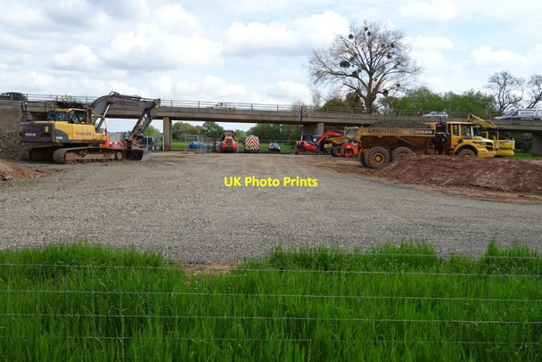 Photo 6"x4" Work on dualling Worcester's southern bypass Powick c2019 P1