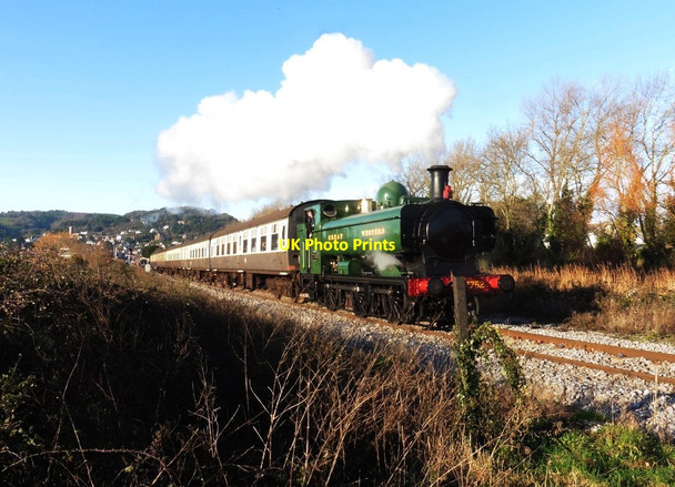 Photo 6"x4" 7752 leaves Minehead with a 'Winter Festival' train Minehead c2019