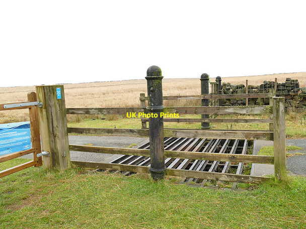 Photo 6"x4" Cattle grid on the road to Scargill Reservoir Brown Bank\/SE2153 c2019