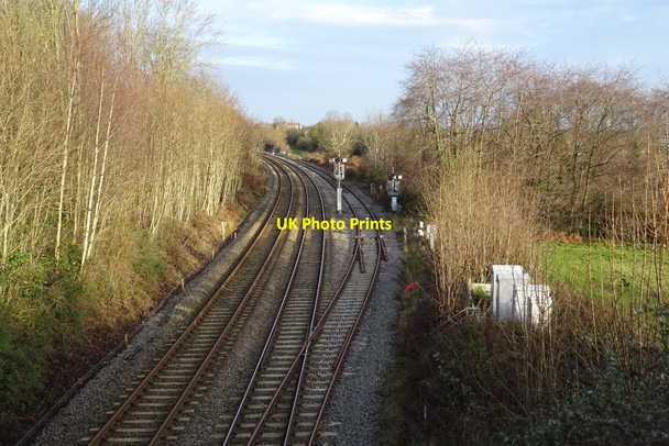 Photo 6"x4" The railway line at Malvern Great Malvern c2020