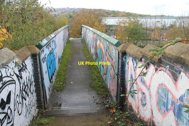 Photo 6"x4" Bridge over the railway Sheffield\/SK3587 c2019