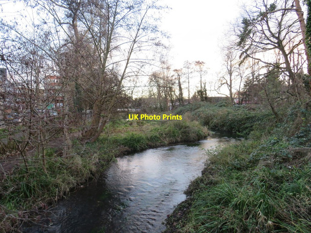 Photo 6"x4" River Wandle at Hackbridge Carshalton c2020