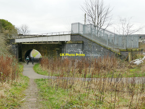 Photo 6"x4" Double bridge, Dalton Bank Road Colne Bridge c2020
