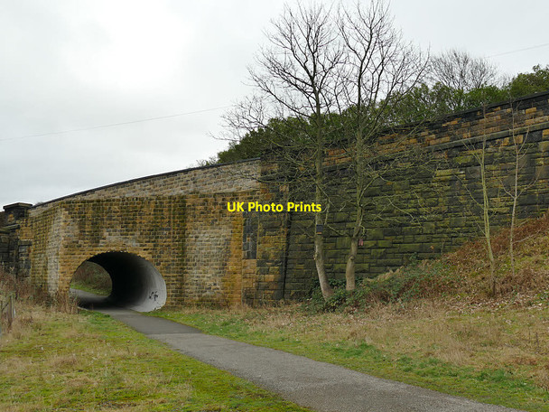Photo 6"x4" Partly infilled bridge, Dalton Bank Road Colne Bridge c2020