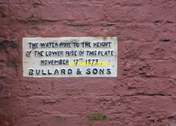 Photo 6"x4" Bullards Brewery - flood level marker (17 Nov 1873) Norwich c2020