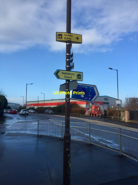 Photo 6"x4" Signposts,  Hawkhill Edinburgh c2020