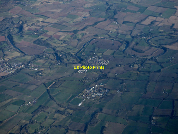 Photo 6"x4" Charlesfield from the air Elliston\/NT5628 c2020