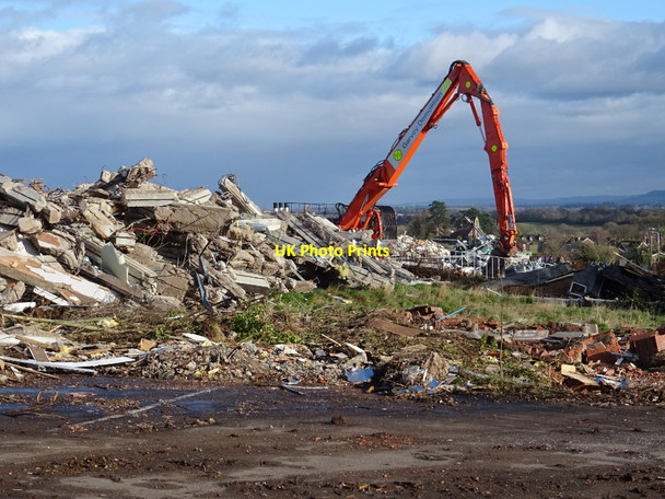 Photo 6"x4" Demolition work on former Qinetiq site - 13 February Great Malvern c2020