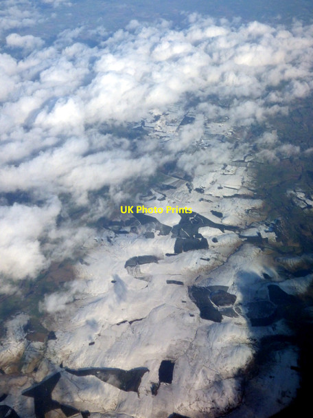 Photo 6"x4" Akermoor Loch from the air Langhope\/NT4220 c2020