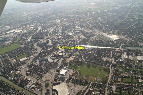 Photo 6"x4" River Witham towards Boston Dock and John Adams Way: aerial 2020 (2) Boston c2020