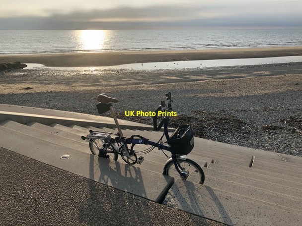 Photo 6"x4" Sunset over The Irish Sea Cleveleys c2019